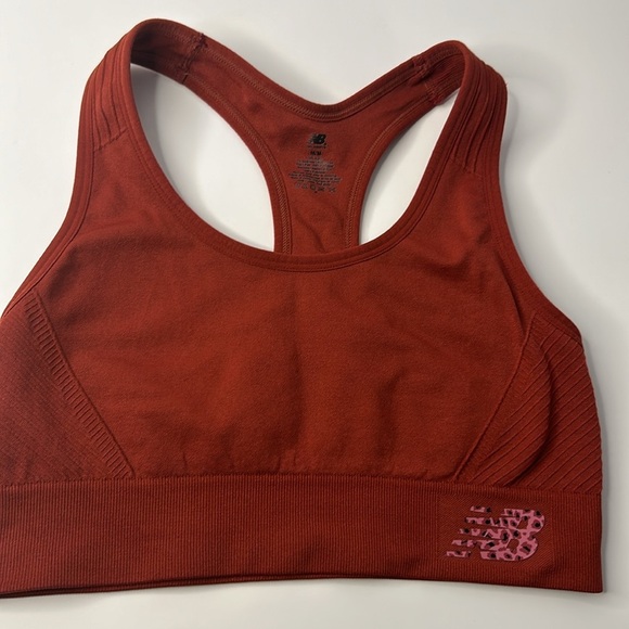 NEW BALANCE NB Ribbed Racerback Seamless‎ Athletic Tank Sports Bra Sz M - Picture 12 of 17
